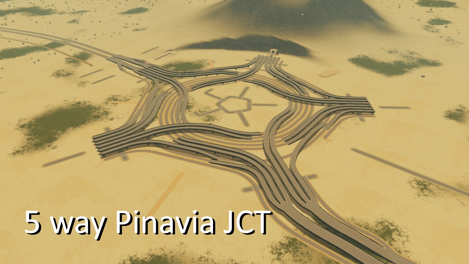 ５分岐 Pinavia 型 Junction の作成 Cities Skylines 街づくりコンテスト